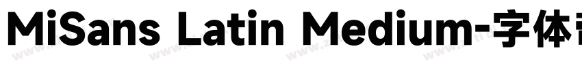 MiSans Latin Medium字体转换